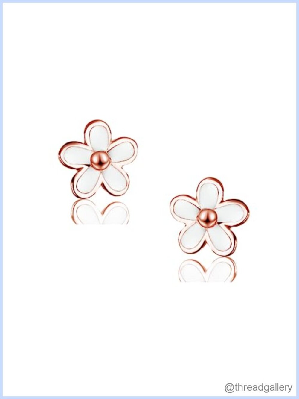 Sterling Silver Daisy Flower Stud Earrings Petite Hypoallergenic Women